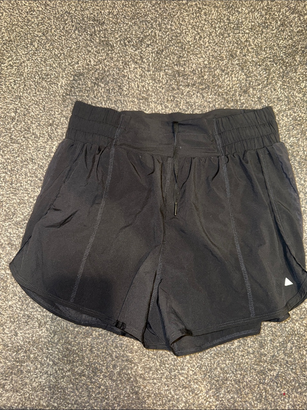 women’s Black Athletic Shorts with Drawcord